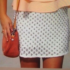 Zara crochet jewel skirt, rhinestones embroidered
